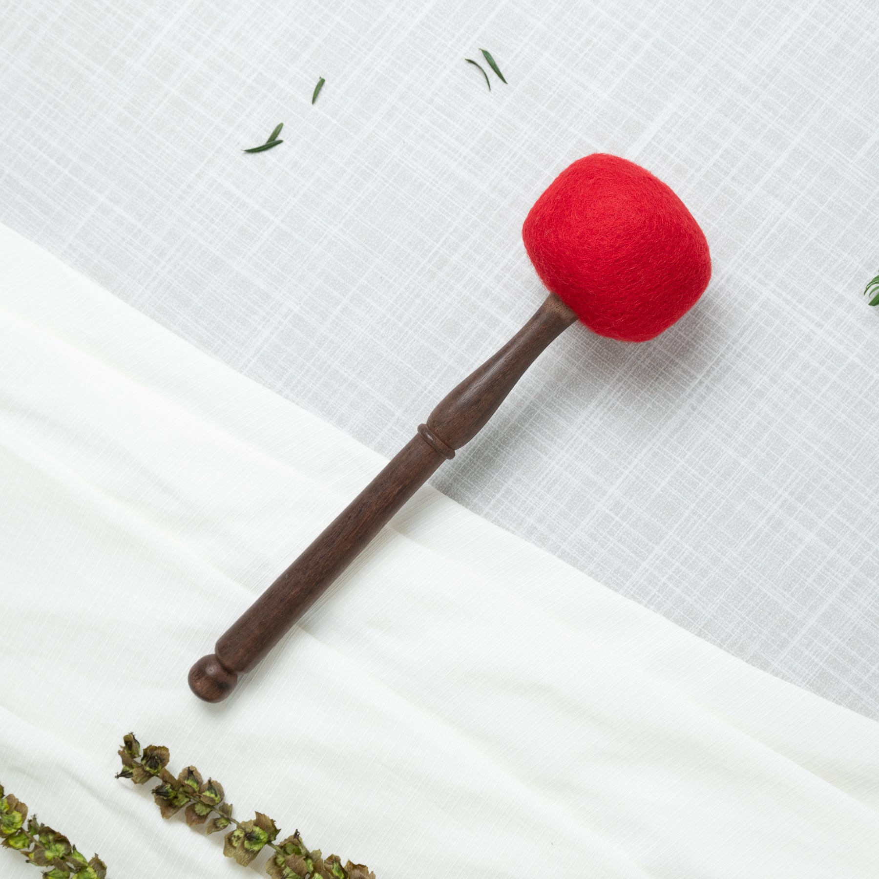 Red Wool Head Mallet Striker