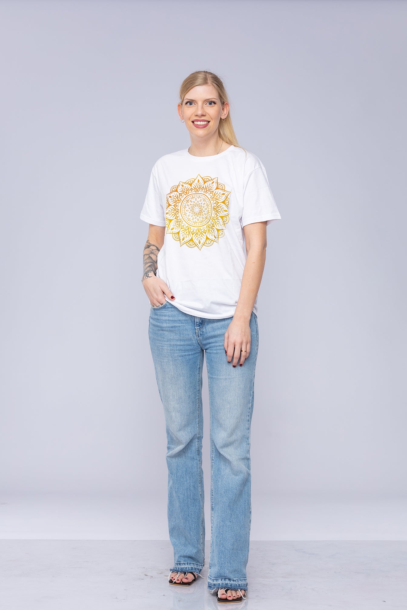 White mandala t-shirt 